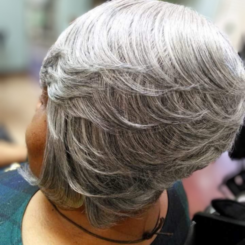 Press ,Trim✂️ & Curl at Phyllis Patillo Montage Hair Studio in Eastpointe, MI