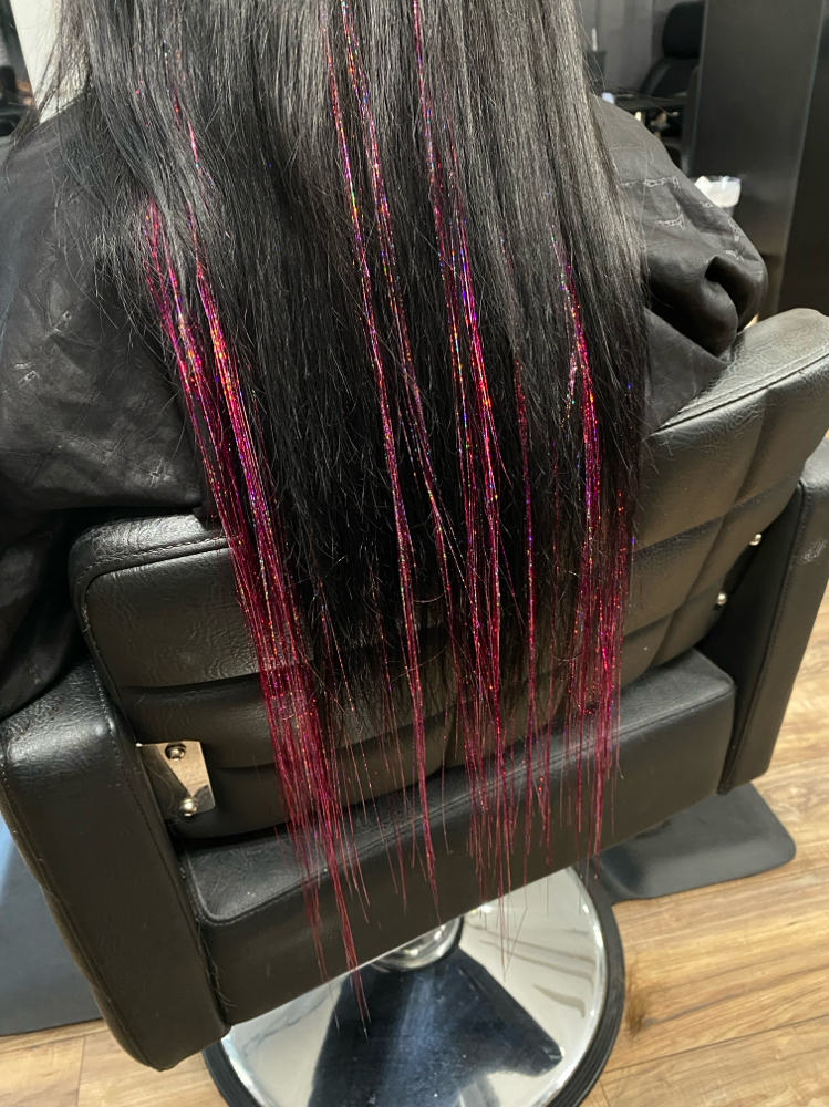 Hair Tinsel at Shell Nailed It in Kerman, CA