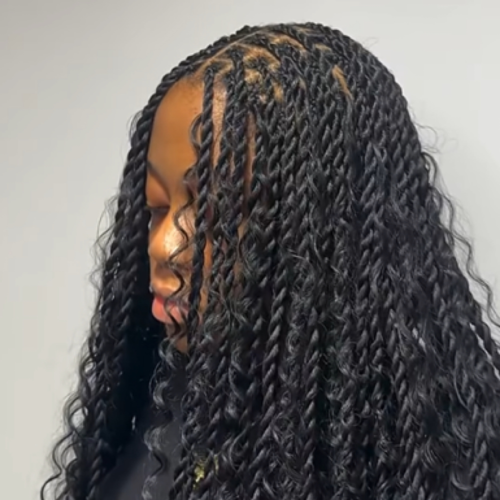 Small Senegalese Twists Mid Back at Haus Of Kartel in Rochester, NY