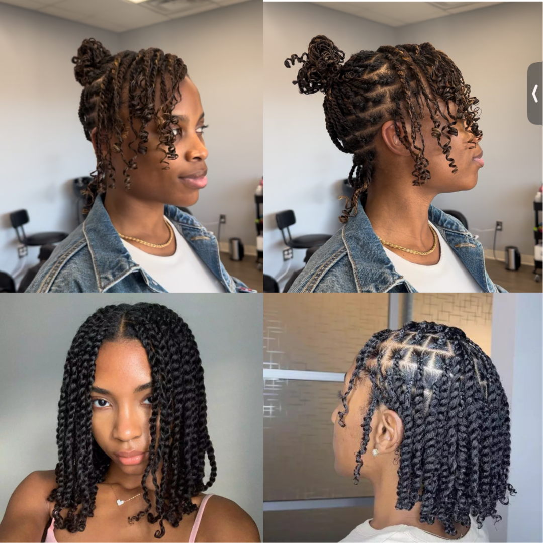 Mini Twists/Braids Naturl Hair Only at Sacred State Hair Studio in Livonia, MI