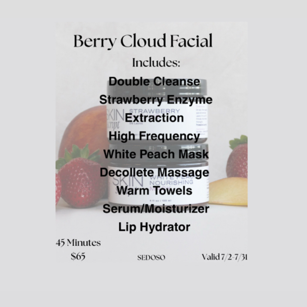 Berry Cloud Facial at Sedoso in Florida, NY