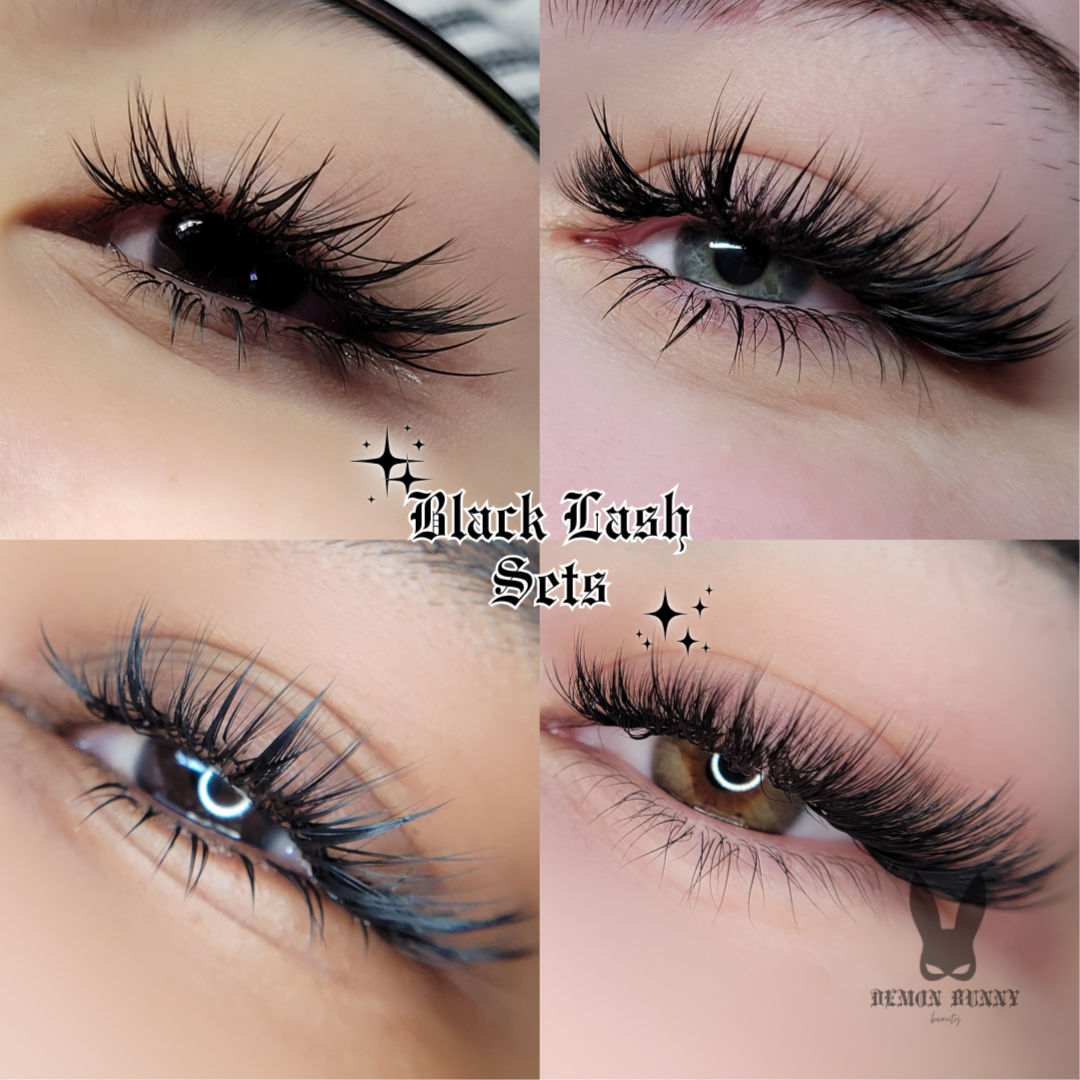 Black Lash Set - Established Client at Demon Bunny Beauty in Tacoma, WA
