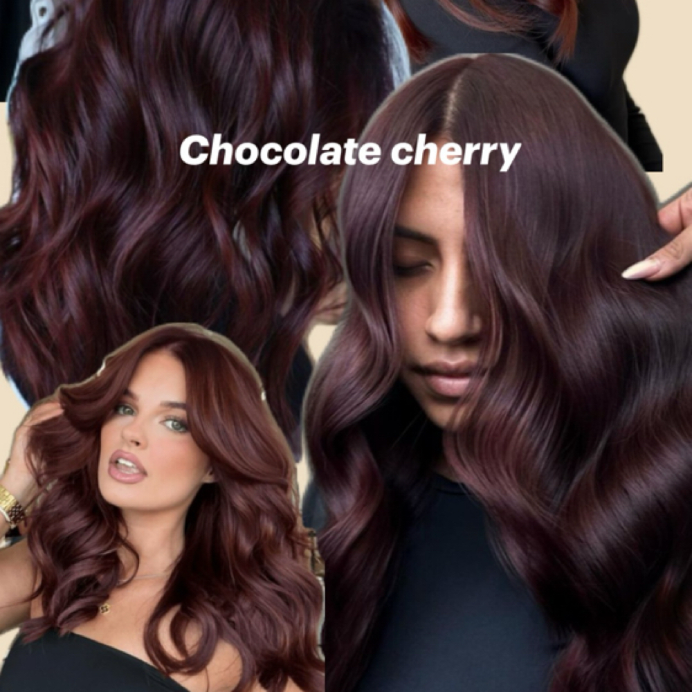 chocolate cherry color at The Coterie in Fargo, ND