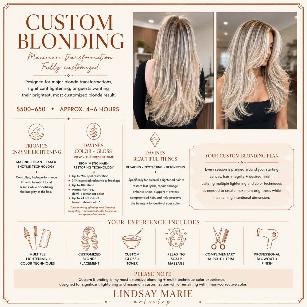Custom Blonding at Lindsay Marie Artistry in Delray beach, FL