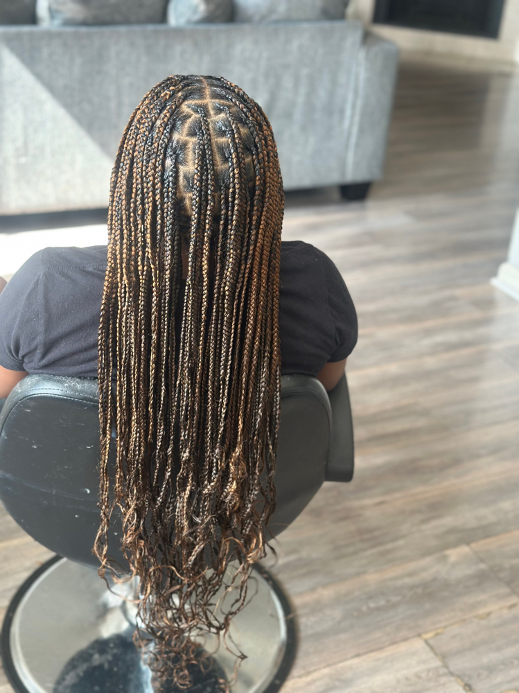 Smedium Waist Length Knotless at Braided By Ke in Memphis, TN