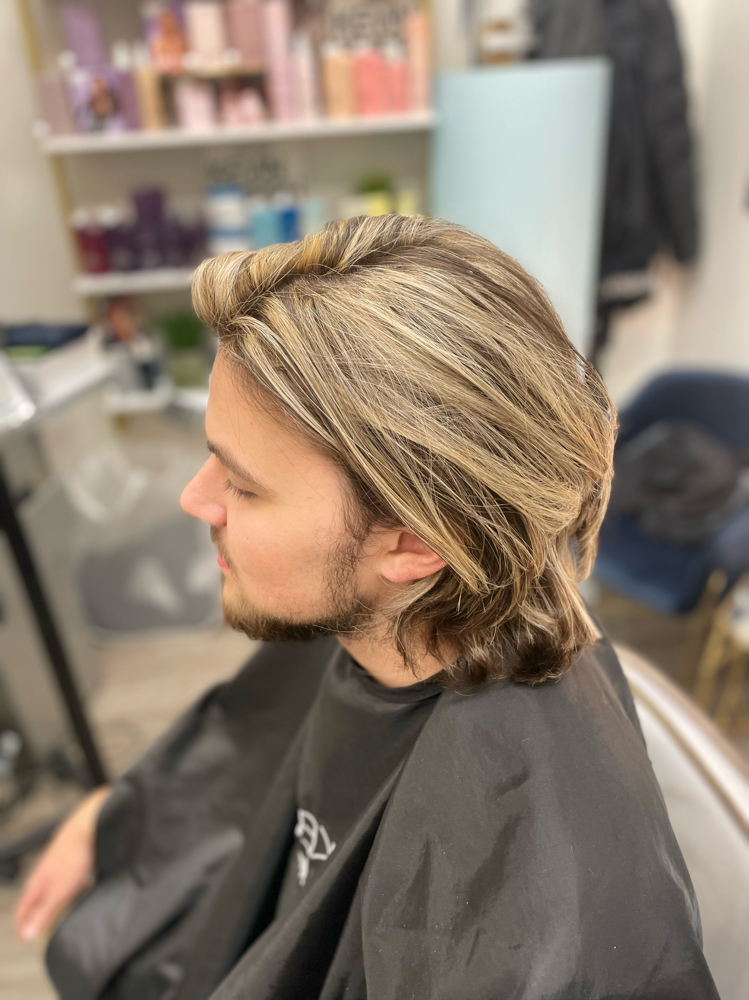 Men’s Highlight And Haircut