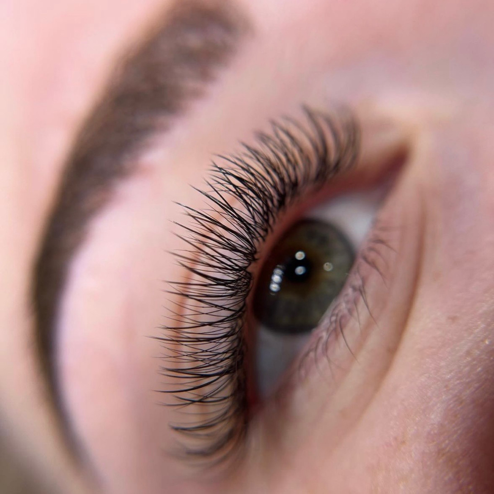 Full Hybrid Lash Extensions at Morgan Hair Company in Plymouth, MI