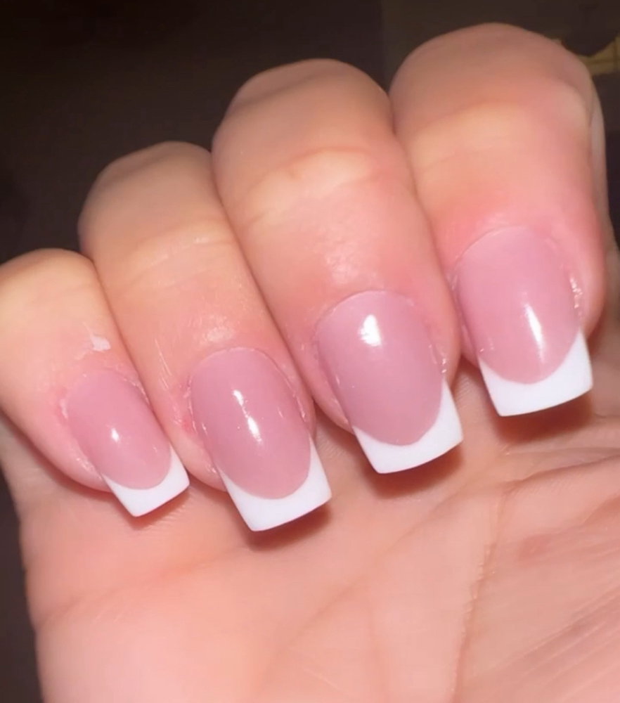 Pink & White Powder Perm. French