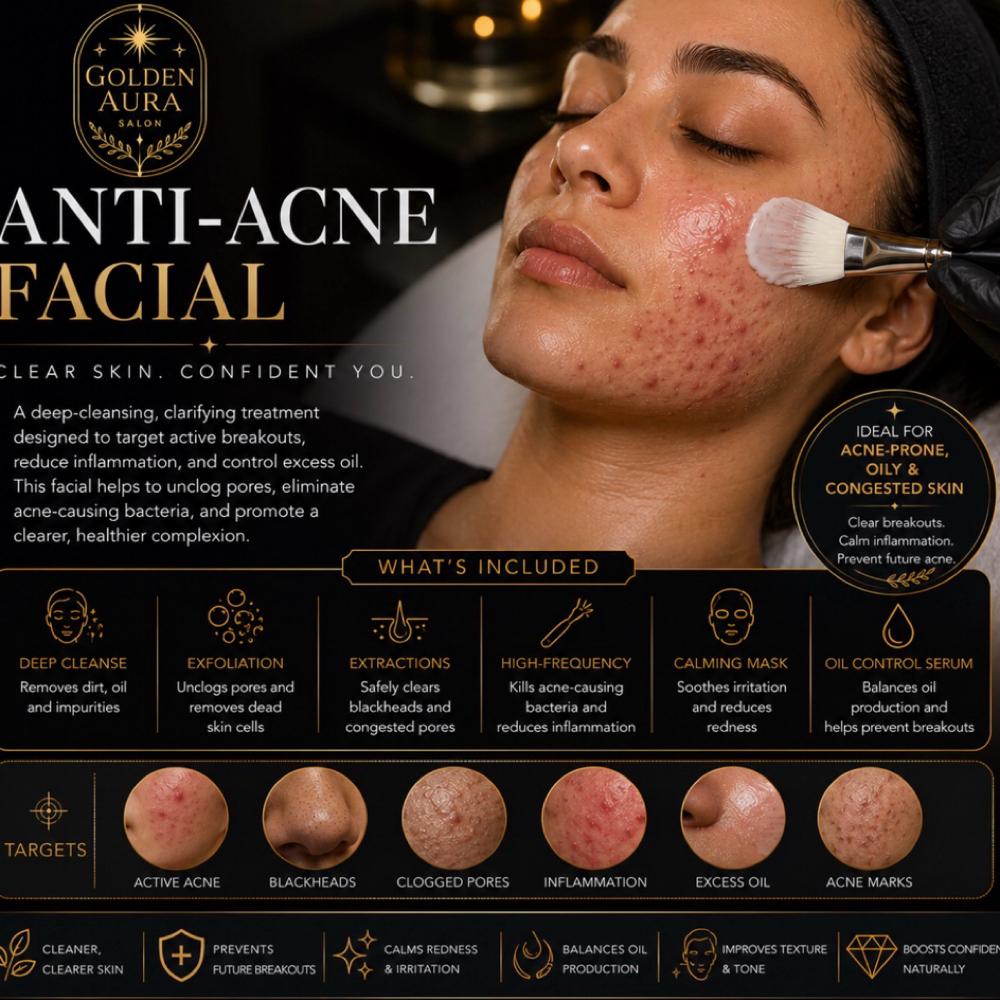 Anti-Acne Facial at Golden Aura Salon in Concord, CA