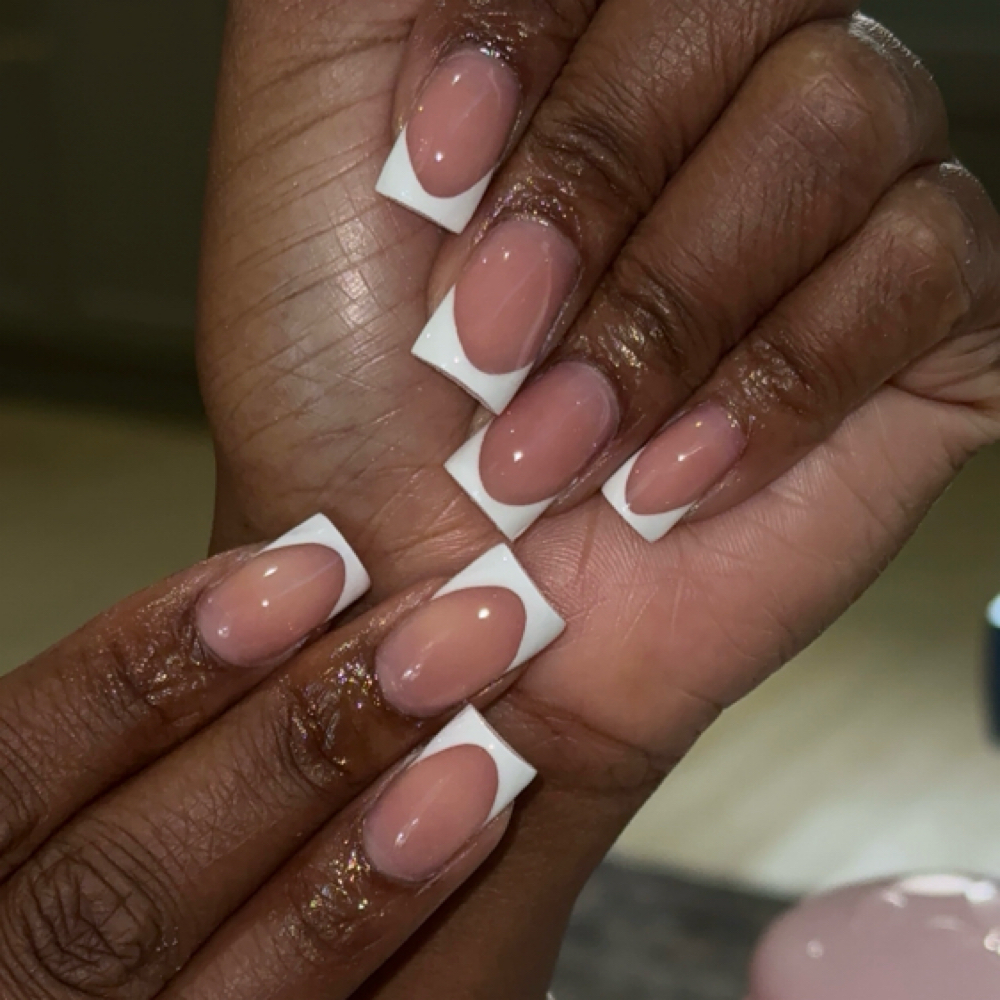 French Tips at Slashernailz in San Antonio, TX