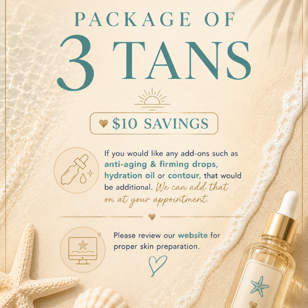 Package Of 3 Tans ($10 Savings) at Healthy Glow Airbrush Tanning Jensen Beach in Jensen Beach Florida, FL