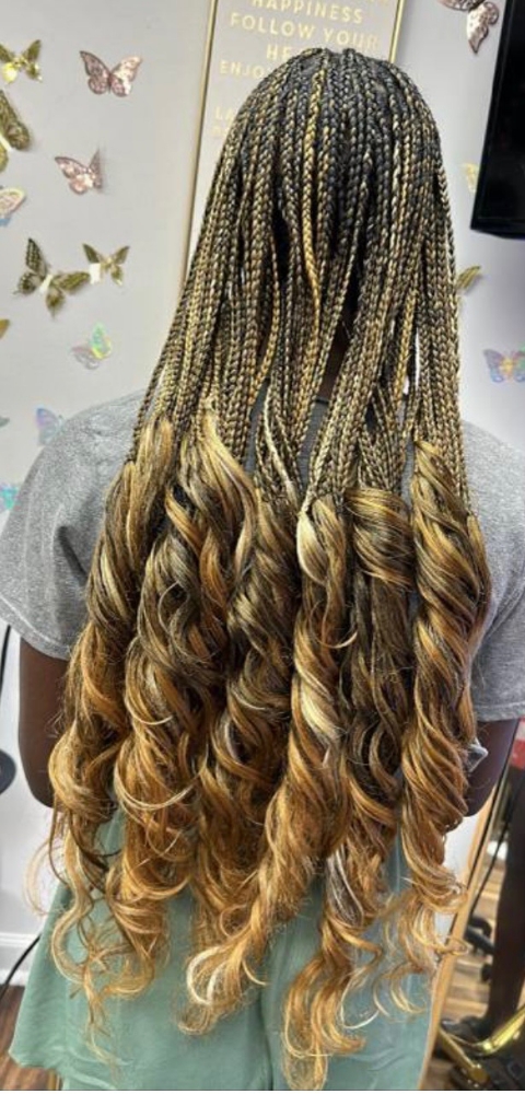 French Curl Box Braids