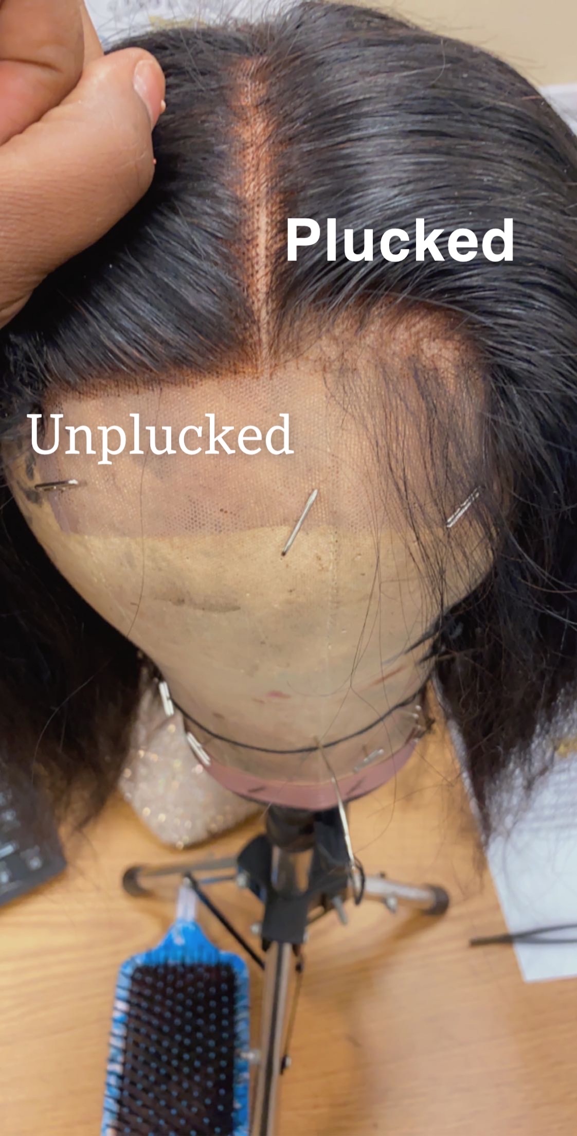 unplucked wig