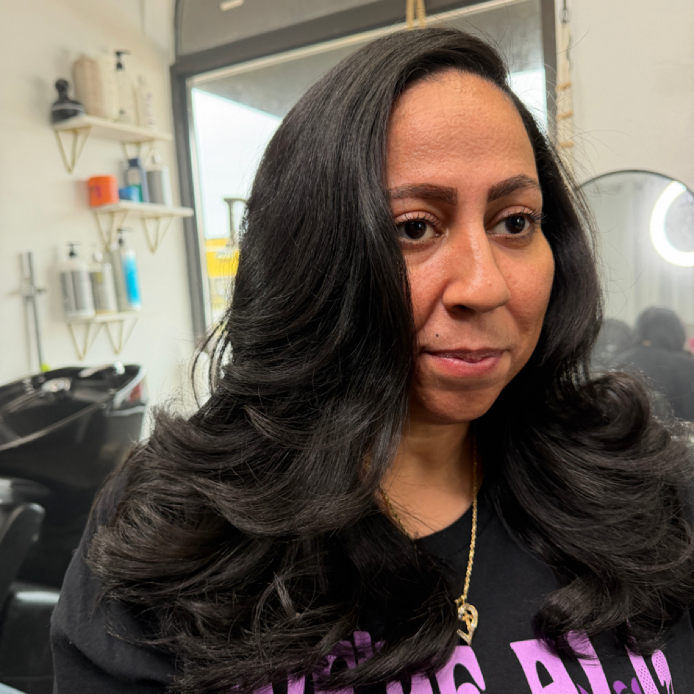 The Works -Silk Press Deep Con.&Cut at DesDeshae Hair Lounge in Little Rock, AR