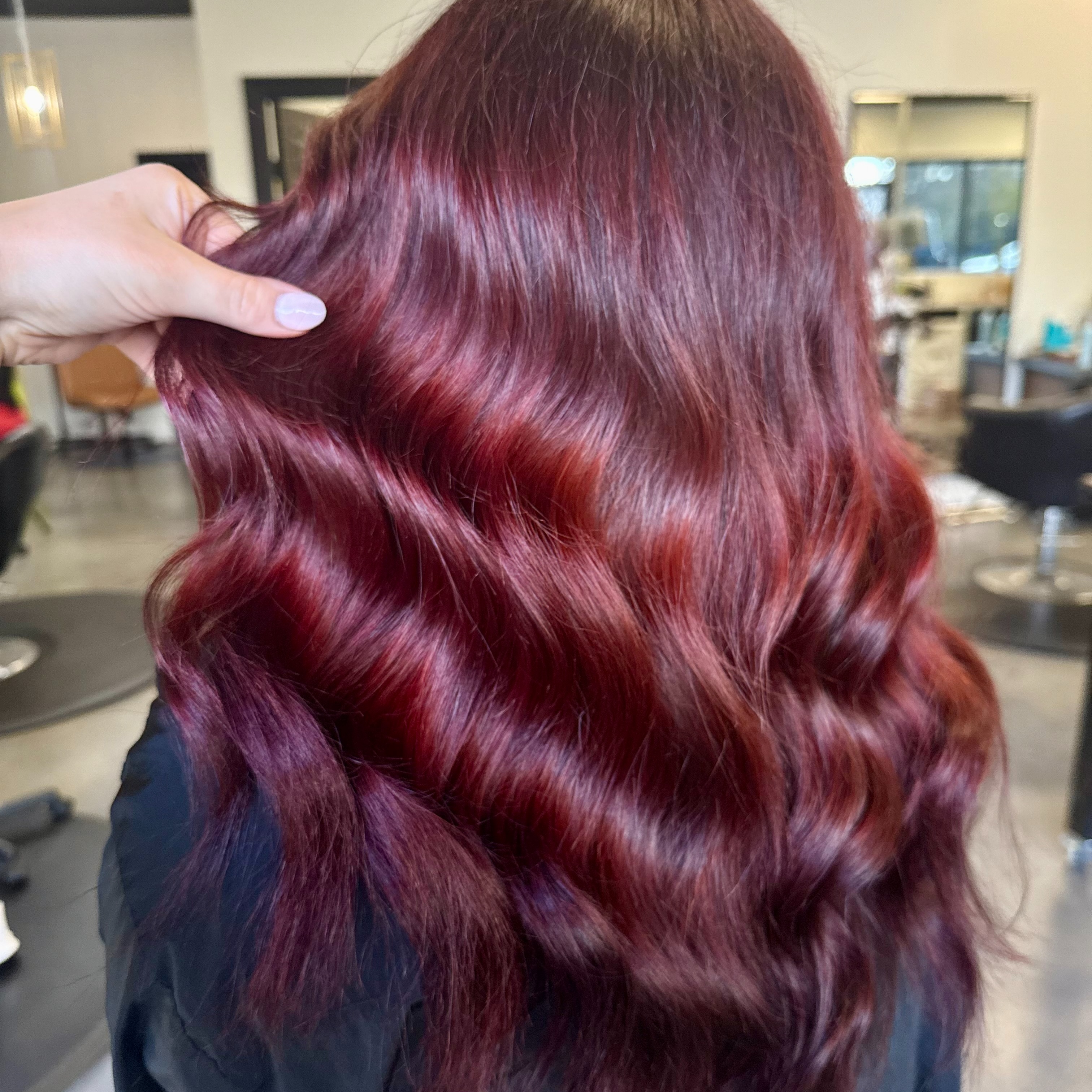 The Editorial Red at Salon Gio + Esthetics in Marrero, LA