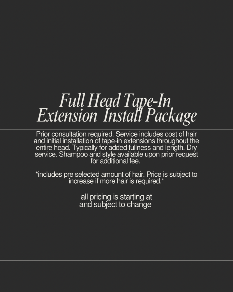 Full Tape-In Install Package