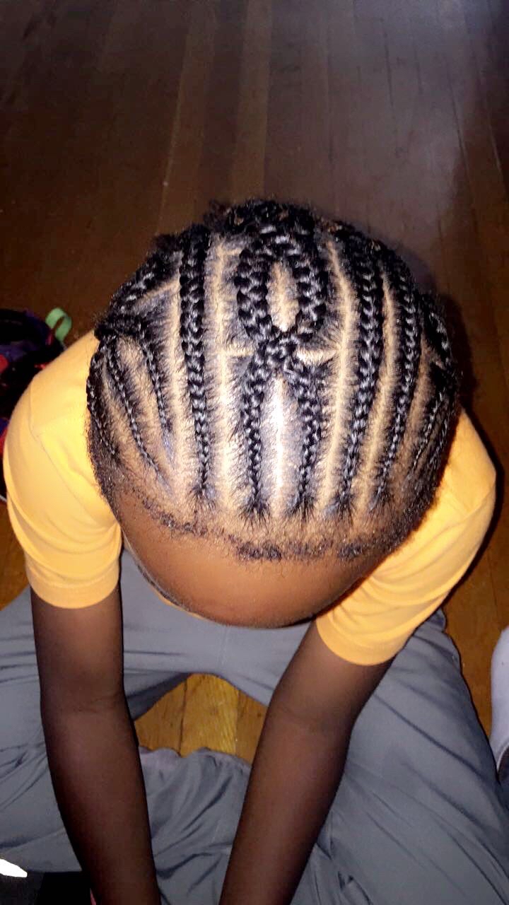 Young men Cornrows