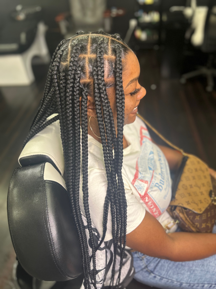 Large Knotless Braids