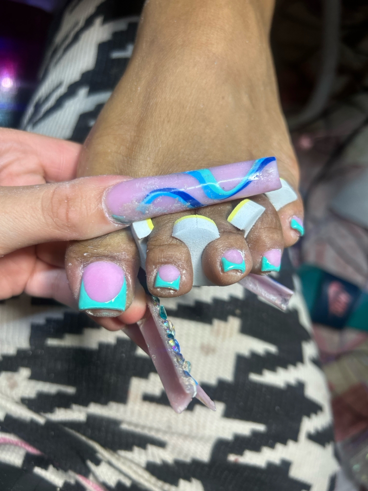 Pedi W/ Acrylic Toes