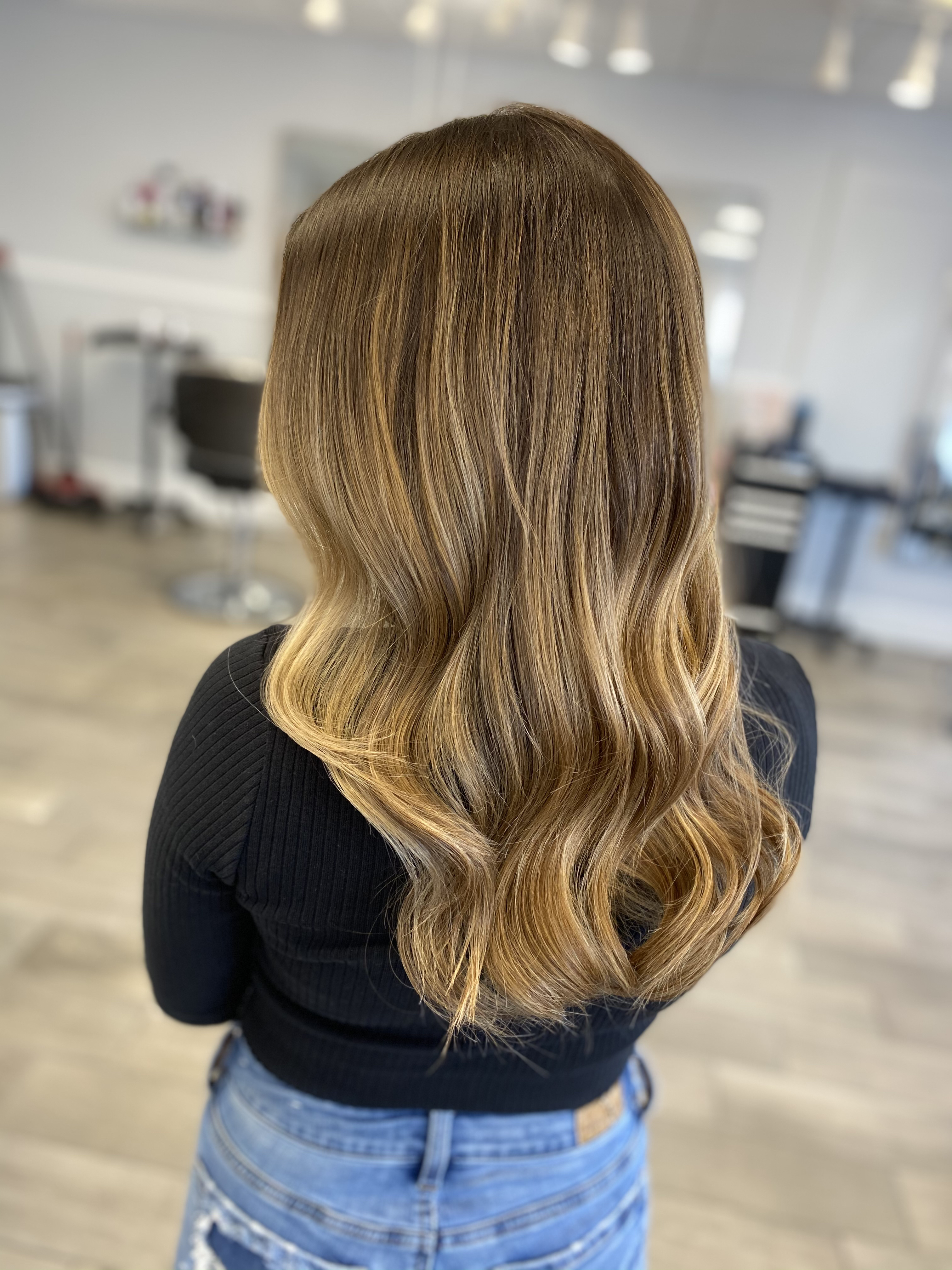 Partial Highlight and Blow-Dry