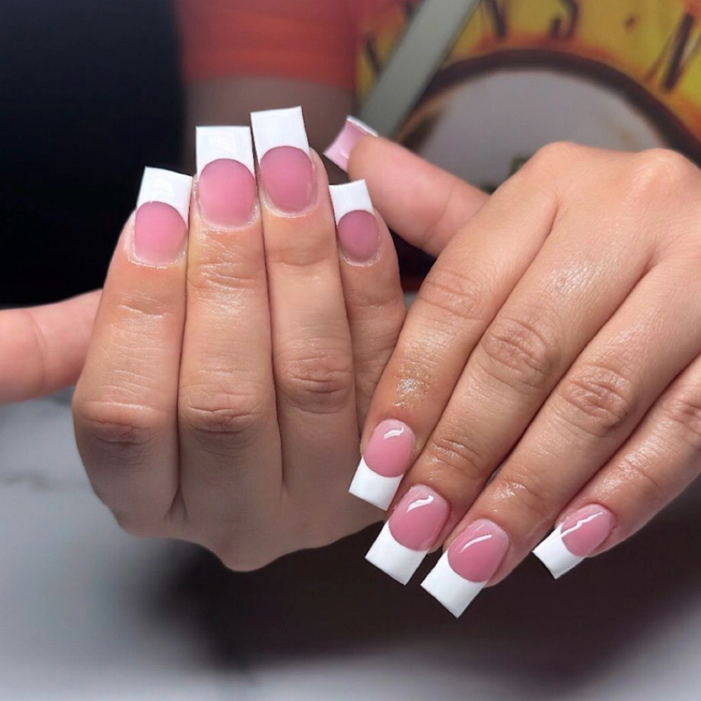 #17 old School French Tips at krystal johnson in San Antonio, TX