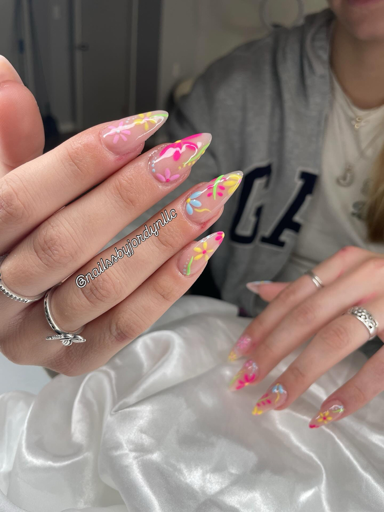 Nail Art On All Fingers at NailssbyJordynllc in Amherst, OH