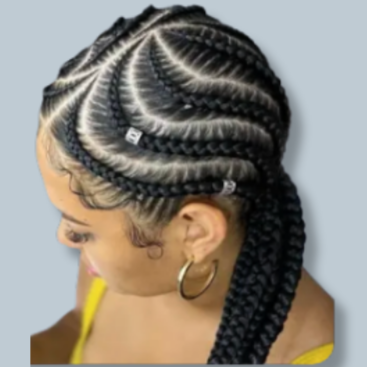 Ghana braids at Africana Star Braiding Salon in Los Angeles, CA