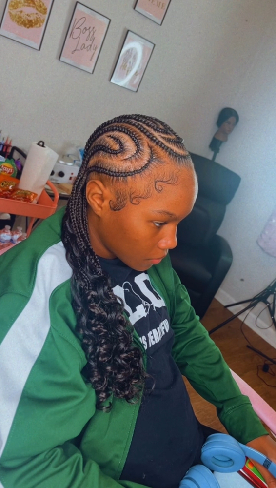 Kids (6-10yrs) Small Stitch Braids at Luvbeautybypink in Lithonia, GA