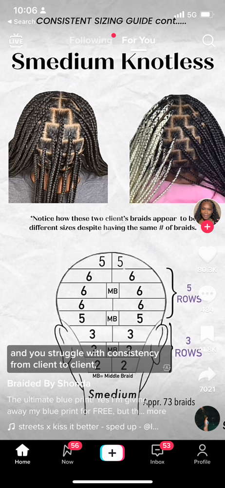 Smedium Knotless