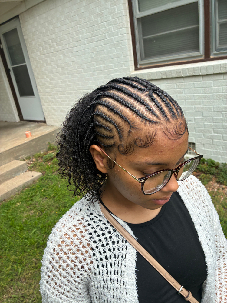 Natural  Fulani Style at BraidsByJinece in Wichita, KS