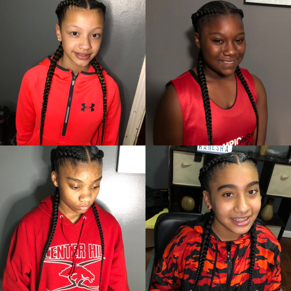 2 Feed In Braids