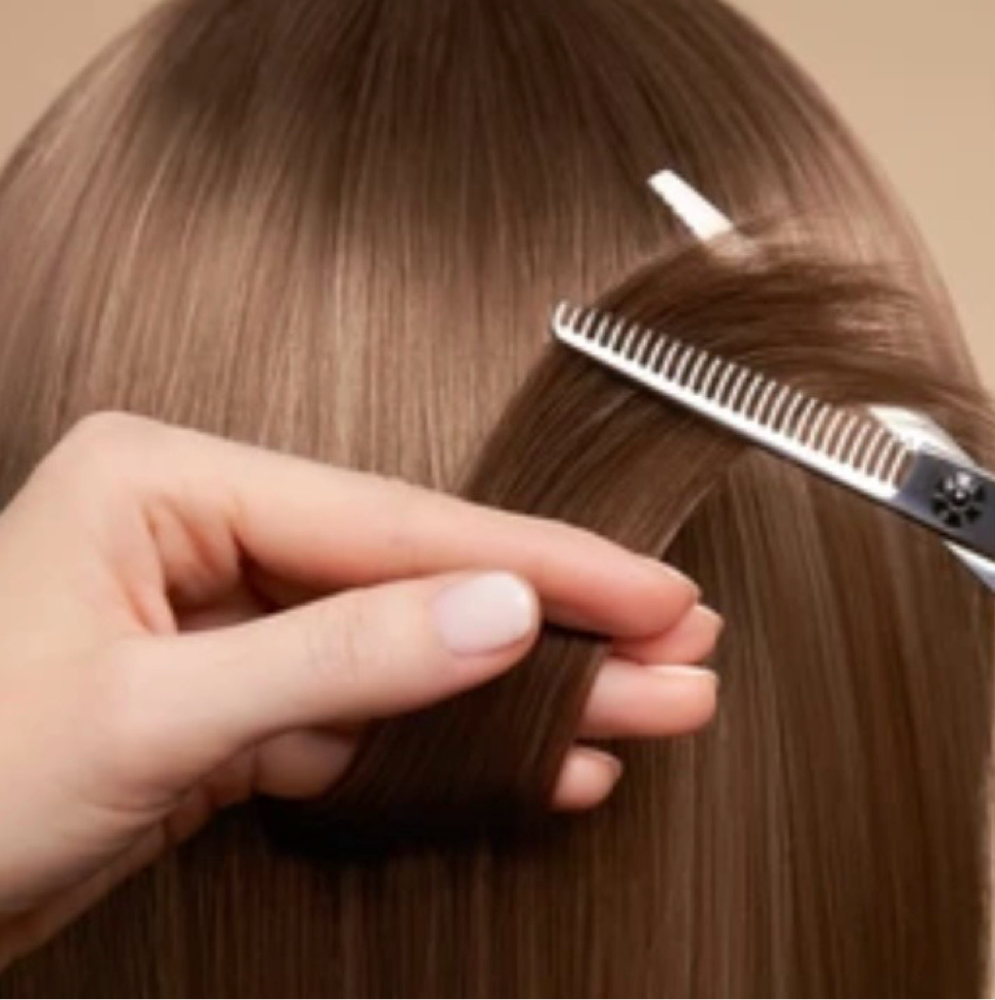 Womens Long Thick Haircut at SharLocks at Salty Roots in St Petersburg, FL