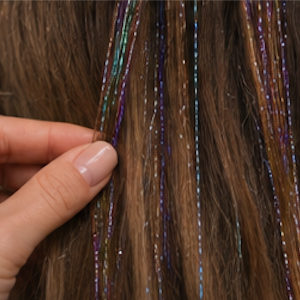 Hair Tinsel at Fuzzy Peach in Boulder, CO
