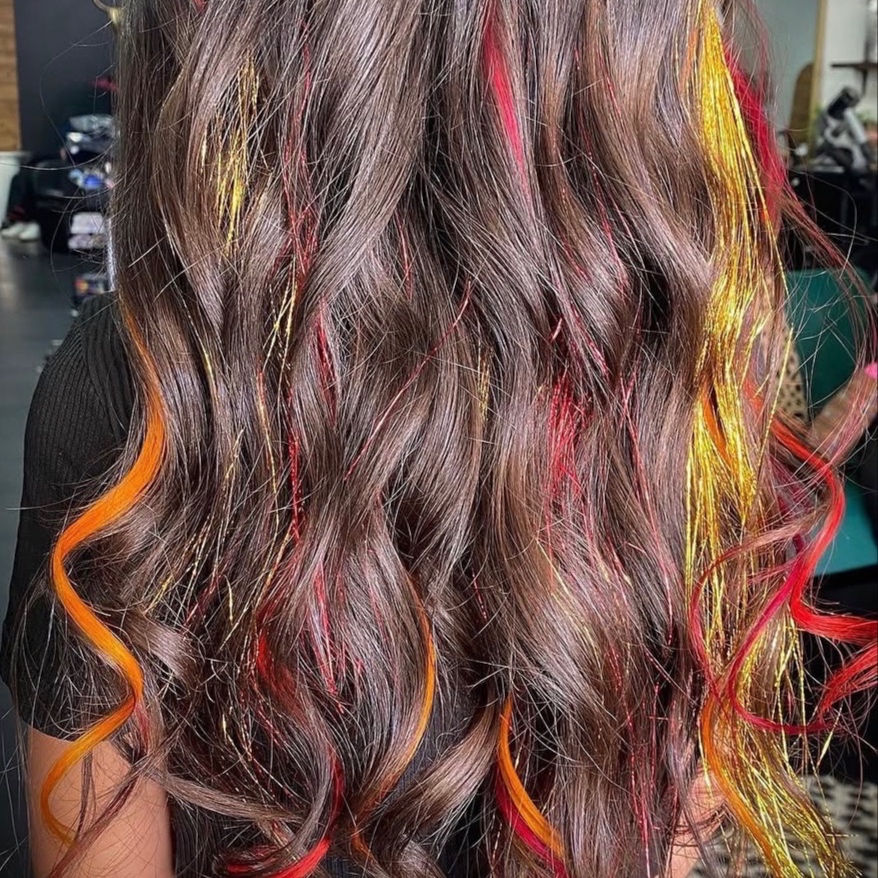 Tinsel / Feather Install at Volume Beauty Lounge in Augusta, GA