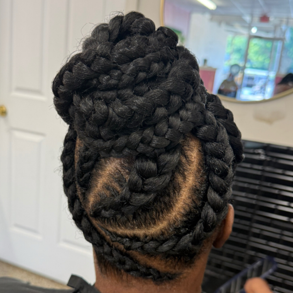 Braided Bun at Danielle@ Hair Therapy in Salisbury, NC