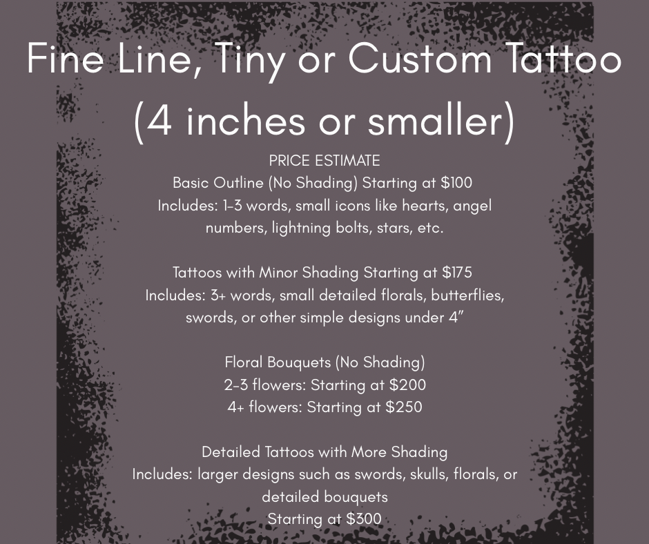 Fine Line Or Custom Less Than 4”