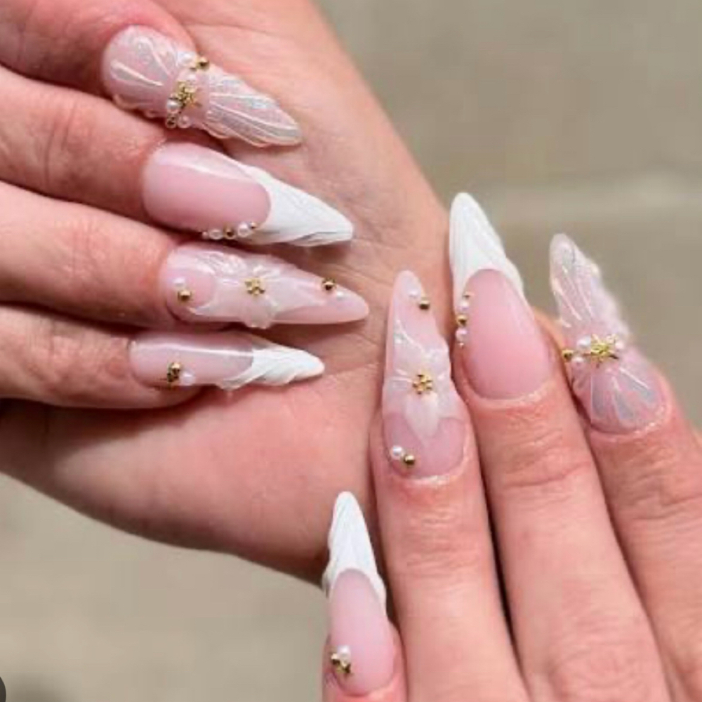 Gel X extension full set at Aura Nail Studio in Costa Mesa, CA