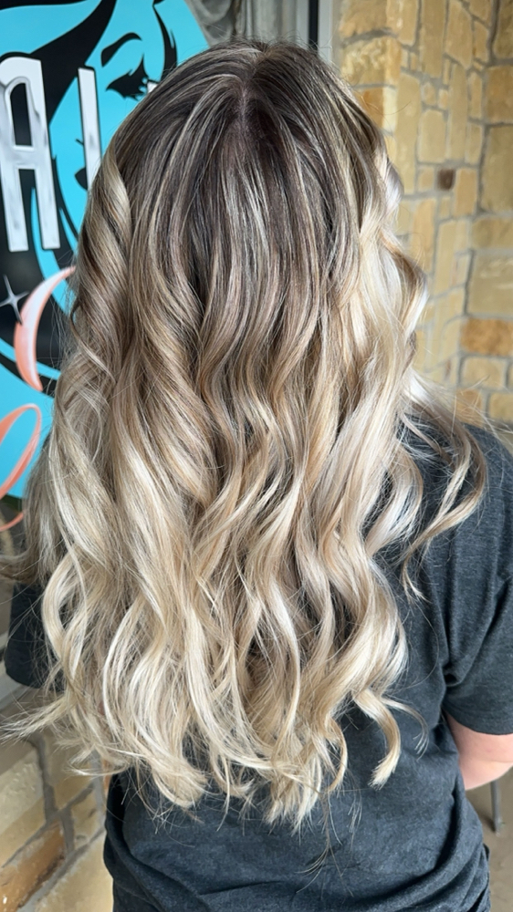 Medium to long haircut and style