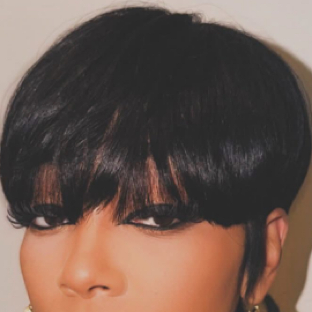 Short Cut/ Pieces Installed(soft) at H.E.R. Divine Passion Salon in Emporia, VA