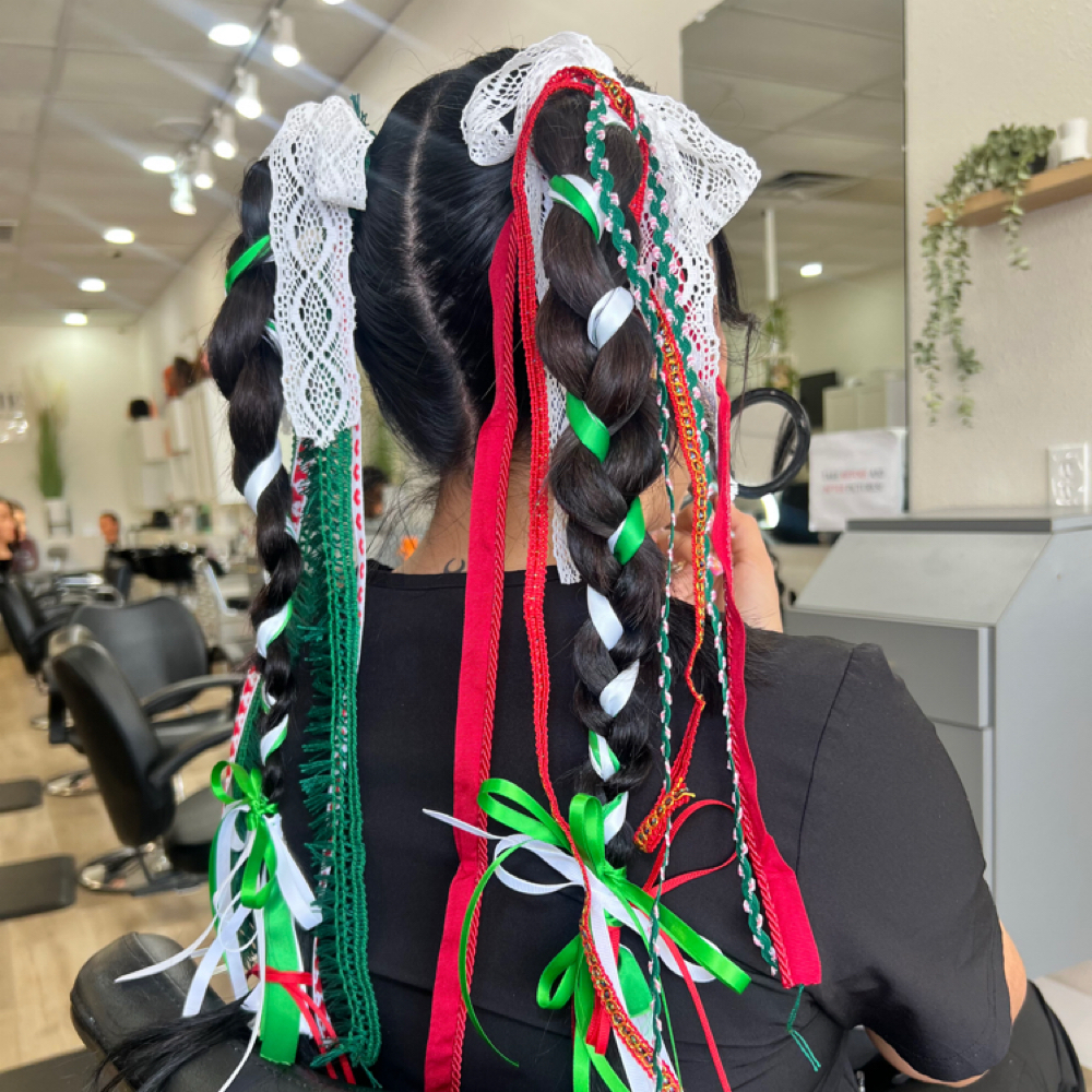 Ribbon Hairstyle at AN Beauty Lounge in Cedar Hill, TX
