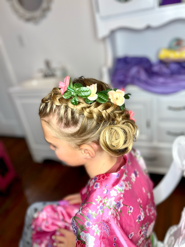 Kid Braid Updo Style