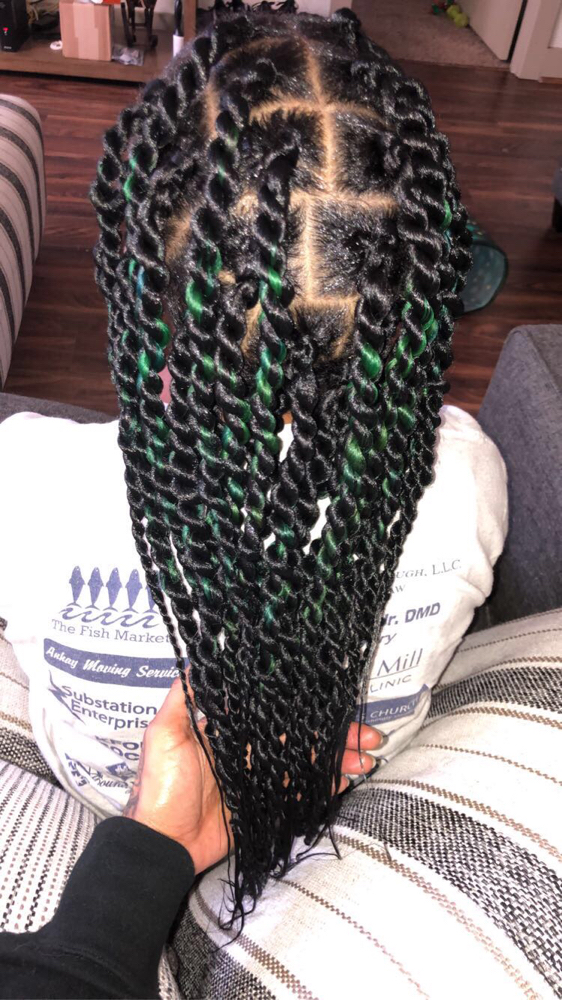 Large Mid Length Senegalese Twist