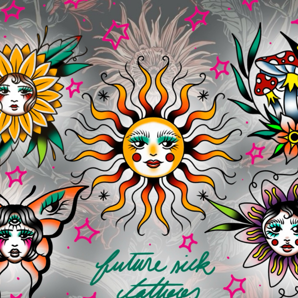 FLOWER POWER at Future Sick Tattoos in San Antonio, TX