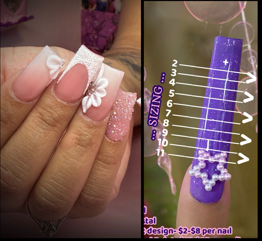 Full Set- Length 9-8 (SIMPLE) at Girl Talk Nail Studio in Arvada, CO