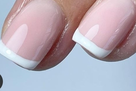 Natural Nail French Manicure at Nailed It Beauty Boutique in Prescott Valley, AZ