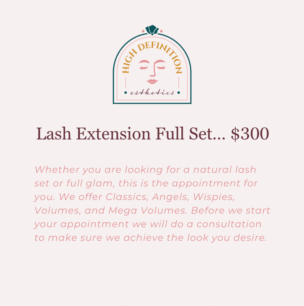 Lash Extension Full Set at High Definition Esthetics in Parker, CO