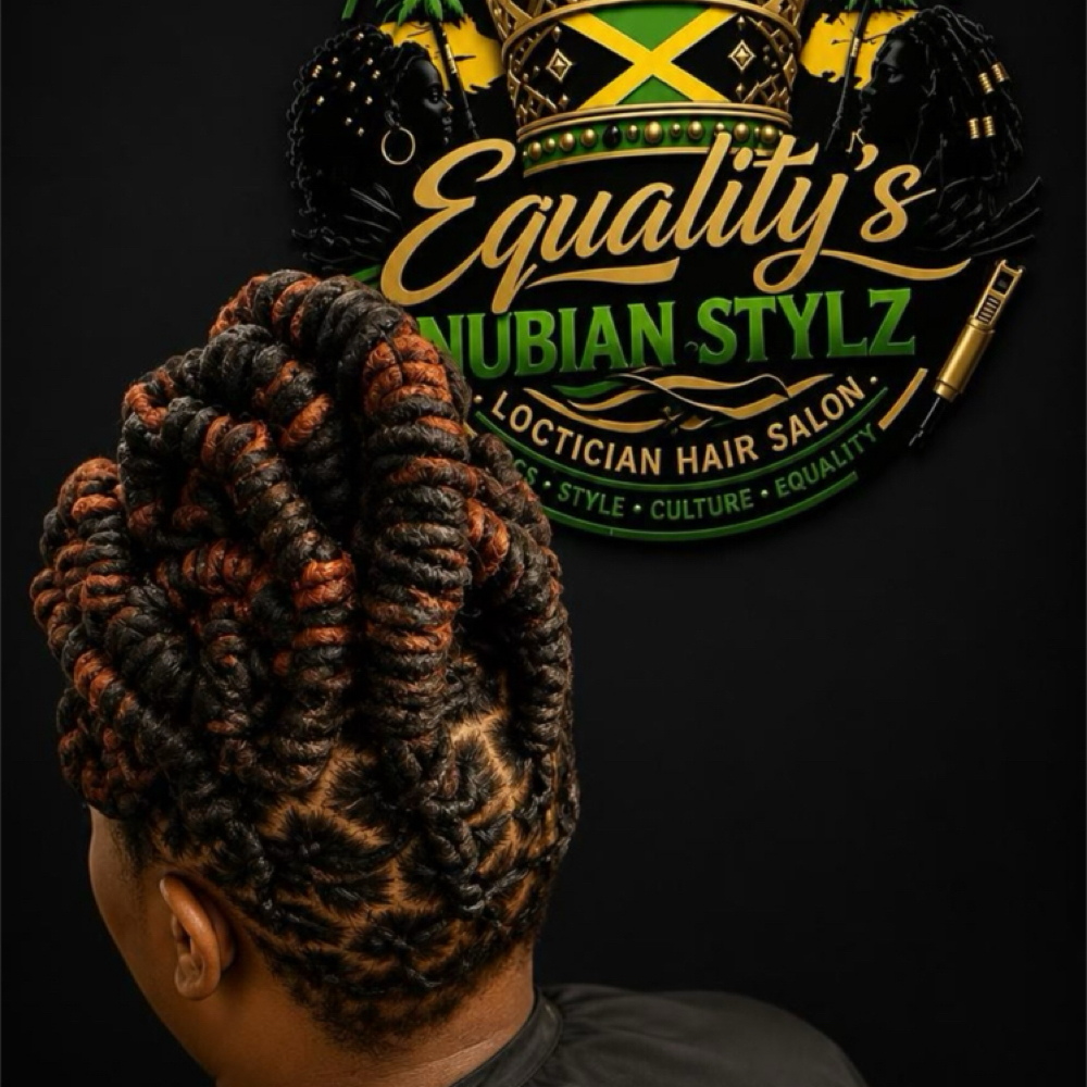 Retwist & Formal Updo at Equality’s Nubian Stiylz in Hampton, VA