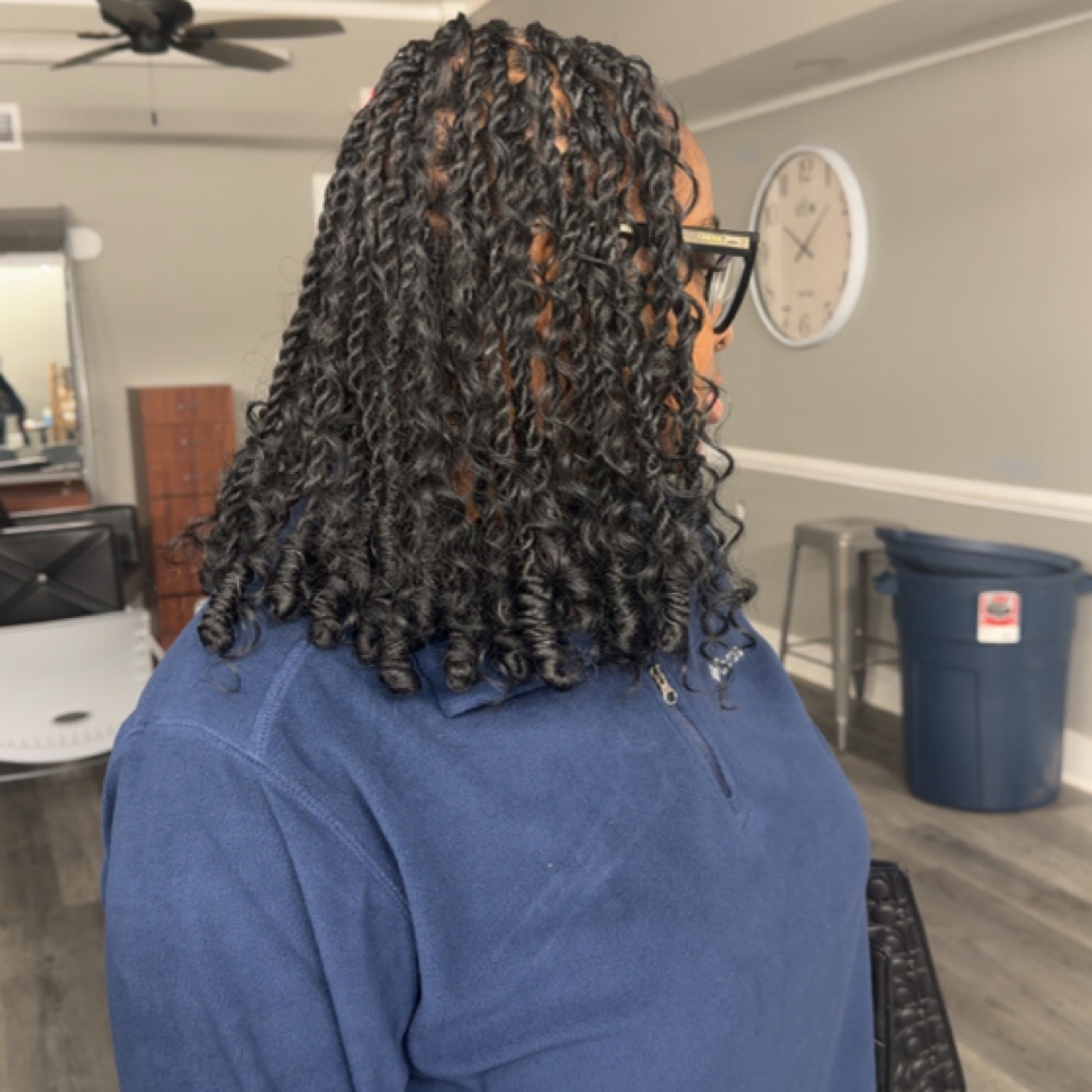 Fulani Boho Bob With Barrels at Elegant Braid Studio in Troy, AL