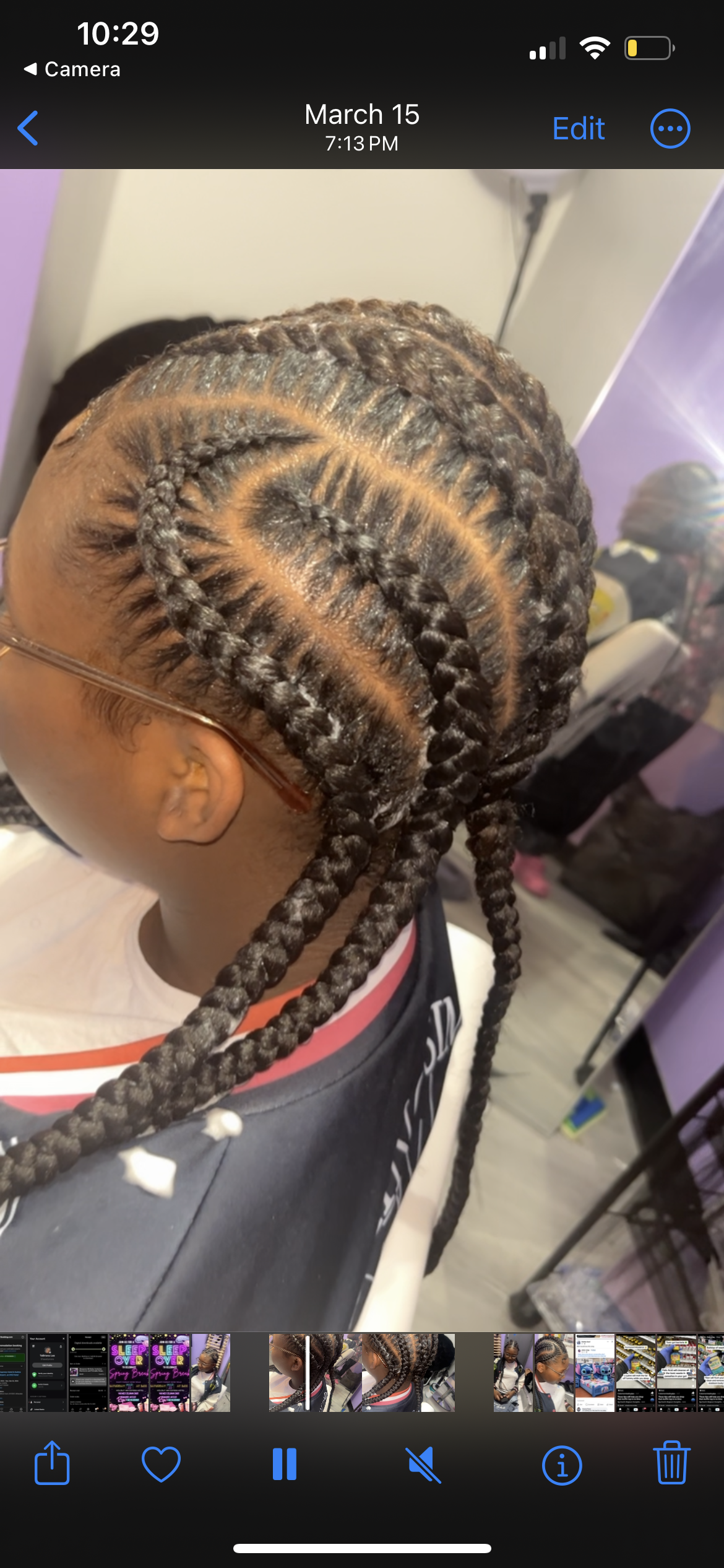 6 feed-in stitch braids