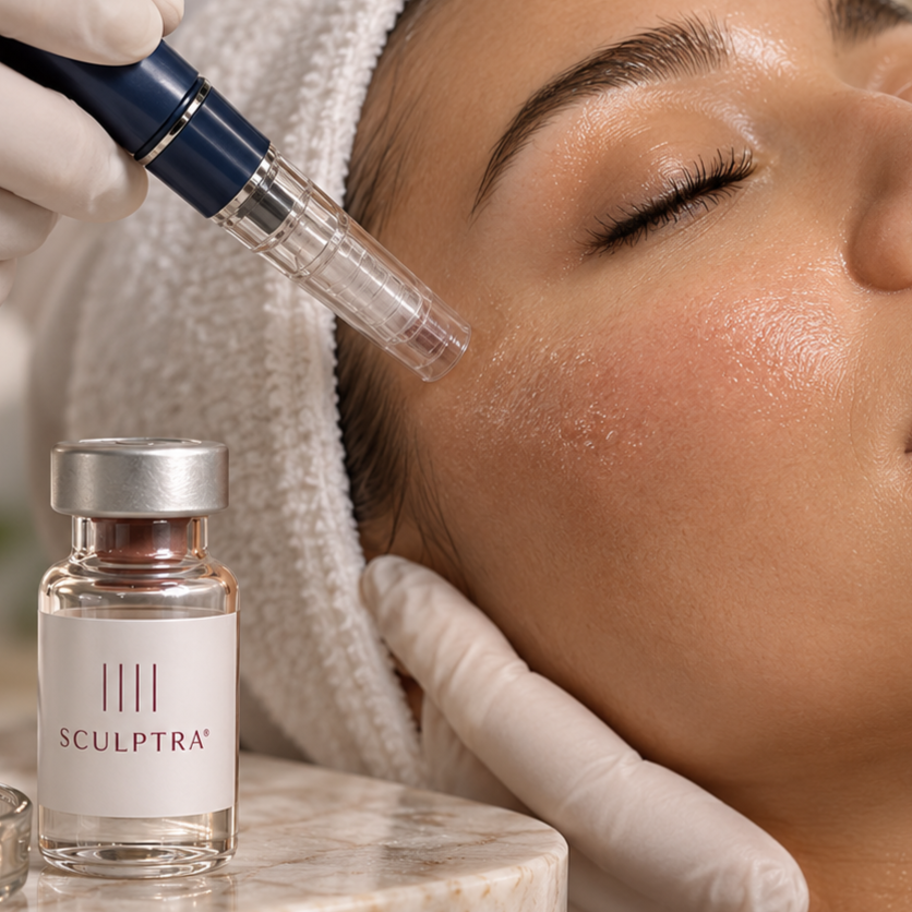 Microneedling + Sculptra at Meraki Advanced Aesthetics in Willis, TX